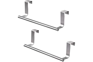 Tucireat Sujeta Trapos Cocina 2 Piezas Toallero Baño Toalleros Colgador Toalla Baño Colgador Trapos Cocina Toalleros de Baño Toallero para Puertas Toallero para Cocina Toallero sin Taladro Acero INOX