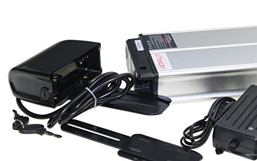 Akku-Set 36V 10 AH Lithium Ionen 2 Pole XH370-10J mit Adapter Aufnahme und Ladegerät für E-Bike Pedelec,Elektrofahrrad Mifa Rex Prophete Aldi NEU! - 2