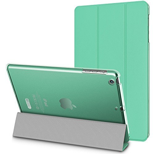 JETech iPad Mini Hülle Schutzhülle Etui Tasche Abdeckung Ledertasche mit Durchschaubar Rückseite für Apple iPad Mini 1/2/3 mit Automatischen Schlaf / Wake (Lindgrün) - 0479B