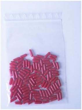 100 empty gelatine capsules red , size 4