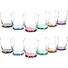 Produktbild COM-FOUR® 12-teiliges Saftglas Set, Wasserglas/Longdrinkglas, spülmaschinenfest (Set2-12 Stück/Saftglas farbig)