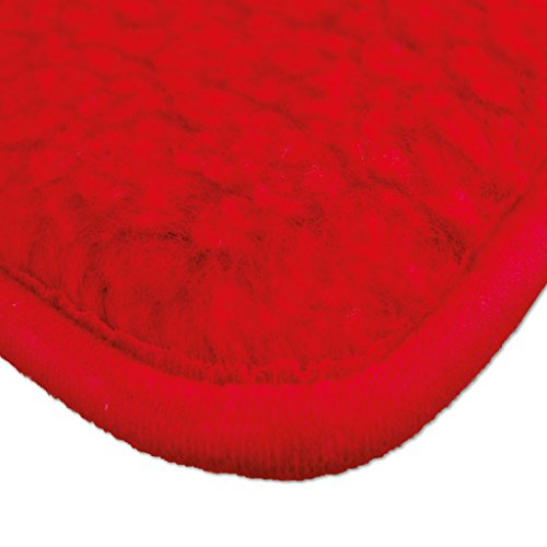 4er Pack Lammflor Stuhlkissen Sitzkissen Polsterkissen 36×36 cm Auswahl: rot – salsa - 5