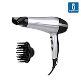 Aigostar Daphne 32GPO - Secador profesional de pelo en color plateado y negro con difusor y accesorios. 2200 watios. Diseño exclusivo de Aigostar.