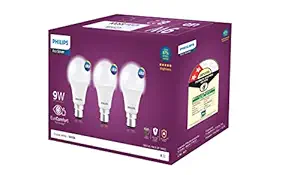 Philips 9-Watts Multipack B22 LED Cool Day White LED Bulb, Pack of 3, (Ace Saver)