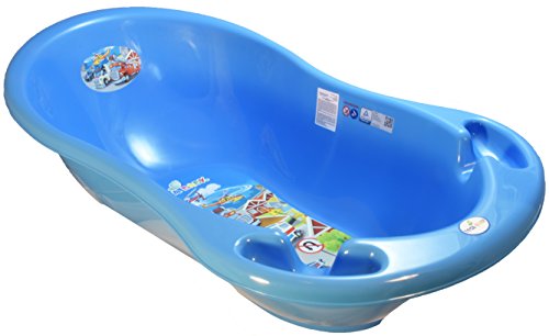 Small New Born Baby Bath 86cm Baby Boy Cars Blue Red + Thermometer (Blue)