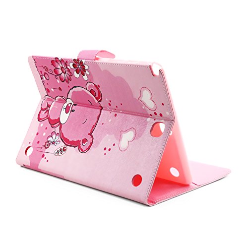 Galaxy Tab A 9.7 SM-T550 Hülle, Deenor Cute Colorful Design Flip Tasche PU Leder Abdeckung Stand Schutzhülle für Samsung Galaxy Tab A 9.7 SM-T550. (Bear) - 4