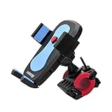 Fahrrad Handyhalterung，MORECOO Heimtrainer beim Frühling Verstellbar für Smartphone z.B. iPhone7/ 6S/6S Plus 6/6Plus 5S/4S Samsung Galaxy S5/S4/S3 usw. (Fahrrad Handyhalterung, Blau)