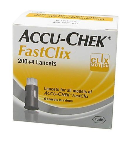 ACCU-CHEK FastClix - Lancetas para dispositivos de punción (200 + 4 unidades)