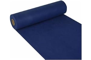 Papstar 84321 bordslöpare, tygliknande, fleece "soft selection" mörkblå på rulle, 24 m x 40 cm