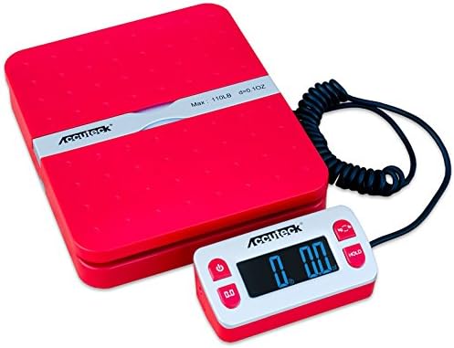 Accuteck ShipPro W-8580 110lbs x 0.1 oz Red Digital shipping postal scale, Limited Edition
