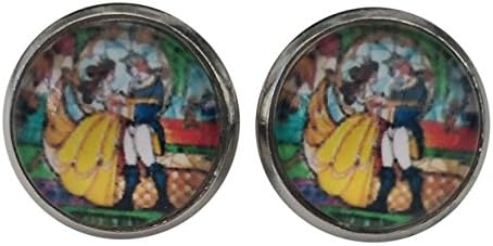 Movie Jewellery BB Bell Stud Earrings Silver Tone Fashion Glass Cabochon Statement Jewellery Romantic Gift Box, Perfect Gift for Cosplay Fans Gift Wrapped