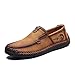 Produktbild 2019 Style Leather Spring Casual Shoes Men Shoes Handmade Vintage Loafers Flats Moccasins Big Size 38-48 Yellow 11.5