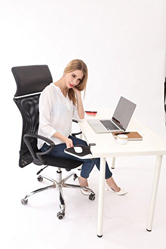 ERGONEER Leicht abnehmbare Rotating Mauspad Positionierung des neuen ergonomischen Mousing Bereich | Clamp-on-Maus-Plattform zu verstecken sich unter Schreibtisch | Swivel Mausablage für eine gesunde Haltung (Schwarze Seite) - 4