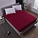 Produktbild RUIMENGMENG Atmungsaktive StoffBettlaken mit Taschenfedern und orthopädischer Memory Foam-Bettlaken  Weinrot 80X200cmX25