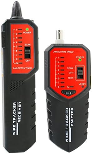 Kibeland Wire Tracker Hunting STP UTP Network Telephone Coax Cable RJ45 RJ11 Cable Tester Finder with Complete AC interference Rejection Error Locator Cable Mapping