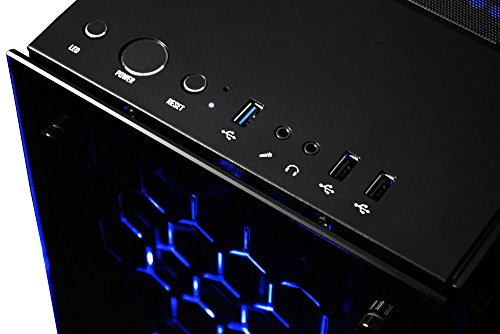VIBOX Nebula GL780T-21 Gaming PC – 4,5GHz Intel i7 Quad Core CPU, GTX 1080 Ti, leistungsfähig, Desktop Gamer Computer mit Spielgutschein, Windows 10, Blau Innenbeleuchtung, lebenslange Garantie* (4,2GHz (4,5GHz Turbo) Superschneller Intel i7 7700K Kabylake Quad 4-Core Prozessor CPU, Nvidia GeForce GTX 1080 Ti 11GB Grafikkarte, 16GB DDR4 2133MHz RAM, 1TB (1000GB) Seagate SSHD Solid State Hybrid SSD-Festplatte, Aerocool 600W 85+ Netzteil, Gamemax Onyx Gehäuse, Intel B250 LGA1151 Mainboard) - 7
