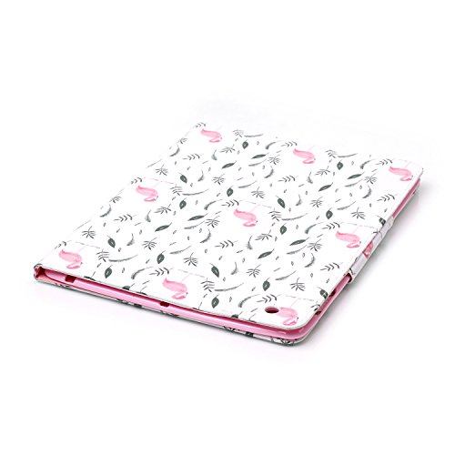 iPad 2 iPad 3 iPad 4 Hülle, Deenor Bunt Painting und Stilvoll Brieftasche Tasche PU Leder Flip Protective Stand Tasche Schutzhülle Hülle für Apple iPad 2 iPad 3 iPad 4 Generation.[Flamingos] - 5
