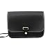 Produktbild Lonshell Quadrat Form Handtasche Geldbörse Mini Umhängetasche Reisen Crossbody Schultertasche Damen Retro Haspe Citytasche Schulranzen Messenger Tasche Tote (Schwarz)