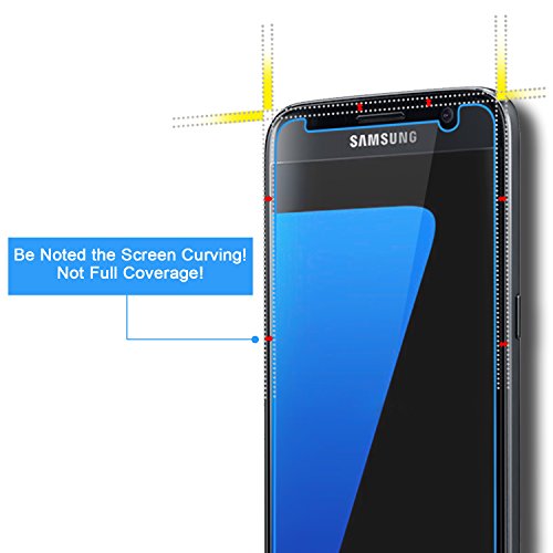 Samsung Galaxy S7 Panzerglas, Danibos Gehärtetem Glas Schutzfolie Displayschutzfolie Folie für Samsung Galaxy S7 (bewusst kleiner als das Display, da dieses gewölbt ist) - 2