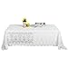 Produktbild valink Spitze Stickerei Tischdecke, Home Hotel Kaffee Esstisch Bezüge, Esszimmerstühle Center Tisch Dekoration Rund Viereckig Rechteck Tischdecke für Hochzeit Baby Dusche Geburtstag Party Prop Supplies, baumwolle, 140*200cm