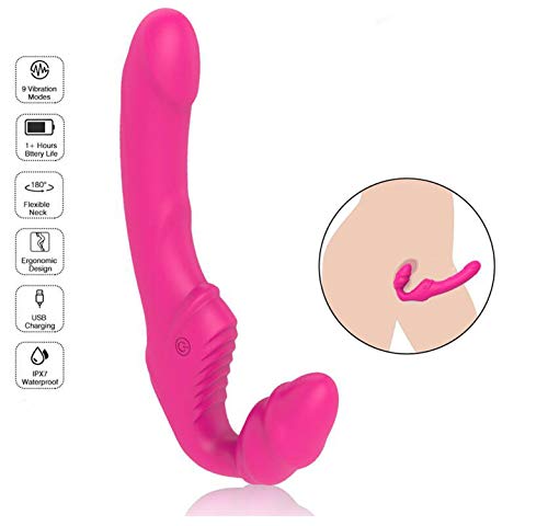 Wireless Remote Control Strapless Strapon s Funny Toys Strap on Buddy Double Penetration We Vibe Funny Toys for Woman,Red-1
