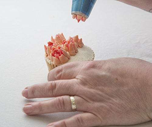 Russische Rohrleitungen Düsen – 18pcs Satz: 7 russische Vereisung Düsen, 10 Einweg-Spritzbeutel, Tri-Color-Koppler – Icing Düsen perfekt zum Backen und dekorieren Kuchen - 6