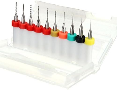 Drill Bits for 3D Printer Nozzle Cleaning Kit Pack of 10PCS: 0.2mm 0.25mm 0.3mm 0.35mm 0.4mm 0.5mm 0.6mm 0.8mm 1.0mm 1.2mm
