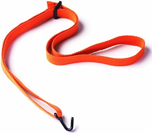 Solid Color Cotton Ukulele Strap, Adjustable Neck Sling for Ukulele with Sound Hole Hook - Orange