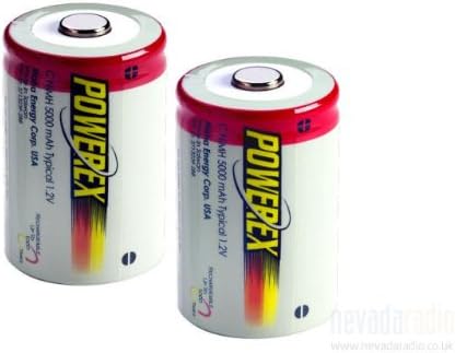 Maha MH-C5000 Super High Power 5000mAh Re-Chargeable Powerex C Size Batteries (2 pack)