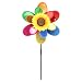 Produktbild ECMQS Doppelt Schicht Pailletten Sonnenblume Windmühle Kinder Spielzeug, Garten Dekoration Ornament bunt Draußen Wind Spinner, 1 STÜCK