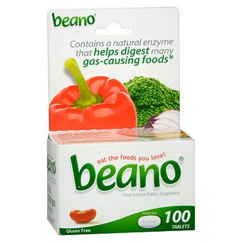 Beano Beano Food Enzyme Dietary Supplement Tablets, 100 Tabs