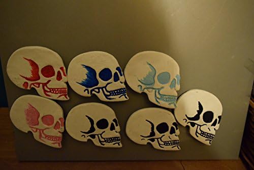 Tattoo Inspired Hand Painted Skull Fridge Magnets