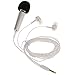 Produktbild Gazechimp 2 in 1 Mini Mikrofon Kugelmikrofon mit Ohrstecker Ohrhörer Kopfhörer für Musik hören und Karaoke Party Handy Karaoke App - Silber