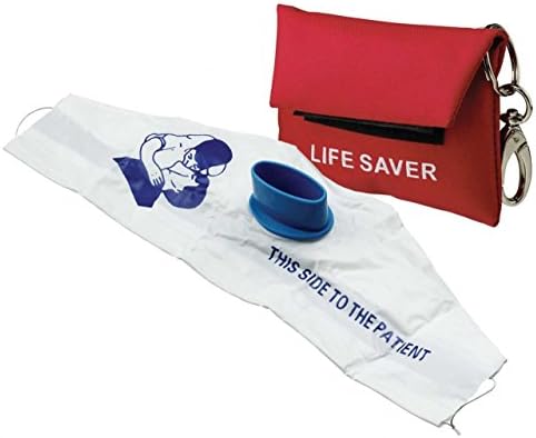 CPR Mask with Gloves + Keychain Pouch (11.45 x 7.6 x 4 cm)