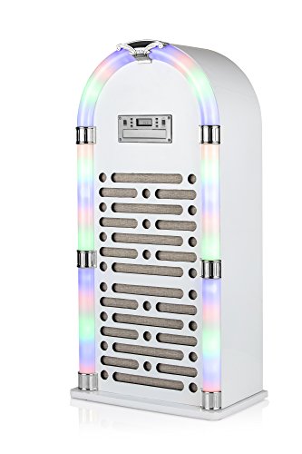 iTek I60017GW Bluetooth Jukebox with CD Player and FM Radio, Gloss White iTek I60017GW Bluetooth Jukebox with CD Player and FM Radio, Gloss White