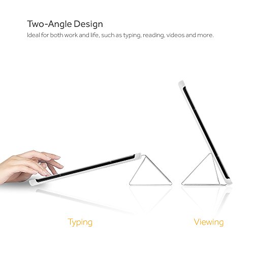 EasyAcc Samsung Galaxy Tab S3 T820/ T825 Hülle Case mit Standfunktion/ Automatische Sleep Wake Funktion PU Leder hüllen für Samsung Galaxy Tab S3 (9,68 Zoll) Smart Cover (Weiß, Kunstleder, Ultra) - 4