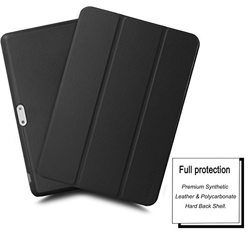 Xido Z90 / ACEPAD A96 10 Zoll (9.6″) Hülle Case- Infiland Ultra Dünn Tri-Fold Muschel PU Leder Schlank Superleicht Ständer Shell Cover Schutzhülle Etui Tasche für 9.6″ Android Tablet-PC Inklusive XIDO Z90 10 Zoll (9.6″) Tablet Pc, ACEPAD A96 10 Zoll (9.6″) Tablet PC, Artizlee 10 Zoll (9.6″) Tablet PC ATL-26(Überprüfen Sie bitte die Details der kompatibelen Tablet-Modell-Liste in Produktbeschreibung)(Schwarz) - 3