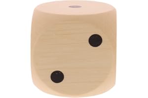 HOFMEISTER HOLZWAREN HOFMEISTER® 5 dadi in legno di cubo di legno 4 cm – cubi di legno per bambini e adulti, gioco da tavolo per feste, gioco da gioco, 100% prodotto naturale non trattato in legno di faggio locale, 4 x 4