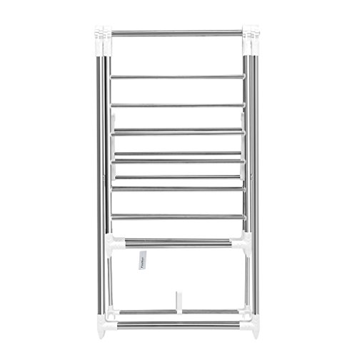 Finether stabiler Wäscheständer Wäschetrockner 2 Ebenen 12M Trockenlänge Flügelwäscheständer Flügelwäschetrockner Wäsche Standtrockner Trockenständer für Innen Außen Schlafzimmer Balkon Bad Camping robust klappbar platzsparend 136 x 91 x 50 cm. - 7