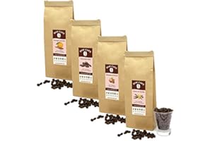 HOP CAFE Offre Découverte Café en grains Aromatisé - 4 x 125g