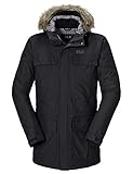 Wetterschutzparka Jack Wolfskin Herren Parkajacke Halifax, black, XL, 1105231-6000005