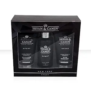 Bryan & Candy New York Mens Kit Lemon and Thyme Valentines Gift Set For Men, Shower Gel, Face Wash, After Shave Cream (Pack of 3)