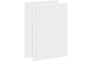 OVISEEN 90 Feuilles Papier Recharge B5 en Vierges, 9 Trous Feuillets Mobiles de Papier Vierge Non Ligné - 100g/m² Universel pour Croquis, Journal et Bureau (18 x 25,5 cm)
