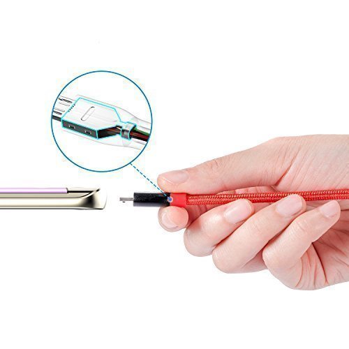 Anker PowerLine+ 30 cm Micro USB Kabel, Das hochwertige, schnellere & bestÃ¤ndigere Ladekabel fÃ¼r Samsung, Nexus, LG, Motorola, Android Smartphones und weitere (Rot)