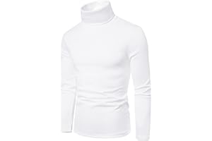 FTRGHNY Pull polyvalent à col roulé et à manches longues pour homme