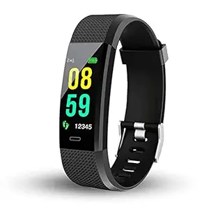 Smart Fitness Band Id115 for Realme Narzo 30 Pro 5G Touchscreen Bracelet Bluetooth Smart Band Led with Daily Activity Tracker Heart Rate Sensor Sleep Monitor, Basic Functionality for All Boys & Girls