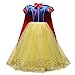 Produktbild OwlFay Schneewittchen Kostüm für Mädchen Kinder Weihnachten Prinzessin Kleid Puffärmel Geburtstag Party Kleid Halloween Cosplay Fasching Karneval Kostüm Geschenk 6-7 Jahre