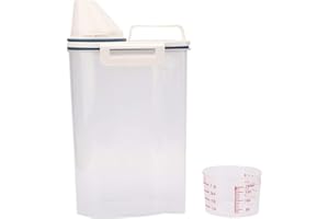 Bagima Contenedor de Almacenamiento de Alimentos para Perros 15 Kg Almacenamiento de Alimentos para Perros 26 × 19 × 10 Contenedor de Alimentos para Mascotas Caja de Almacenamiento a