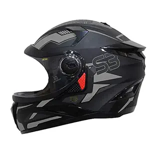 Steelbird SBH-17 Terminator Full Face Graphic Helmet in Matt Finish with Clear Visor