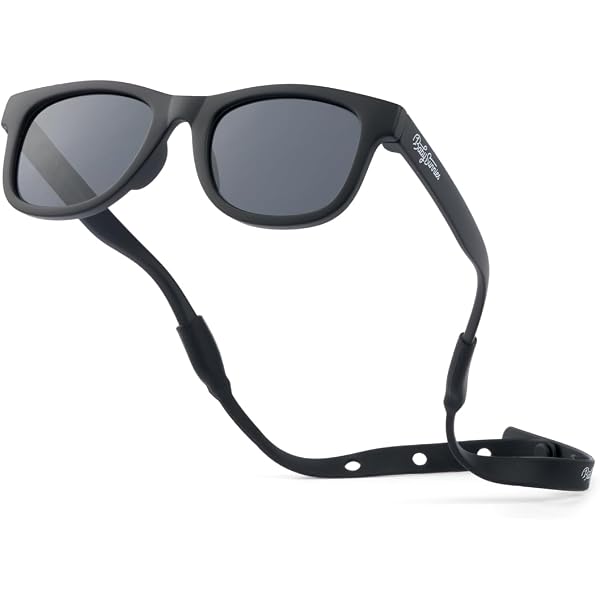 Occhiali Da Sole Polarizzati Per Bambini 0-36 Mesi – Montatura Morbida Silicone Con Cinturino Nero